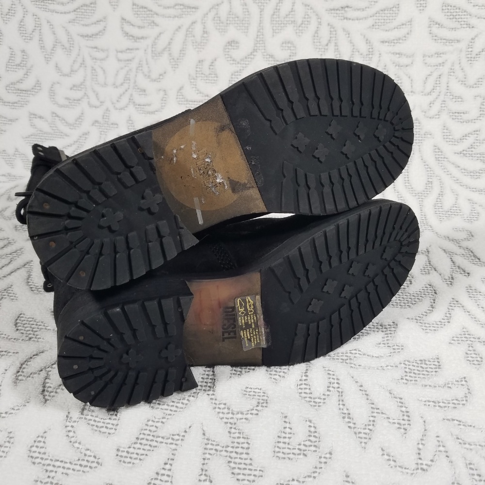 Diesel Oiled Suede/Leather Moto Boots - Picture 10 of 16